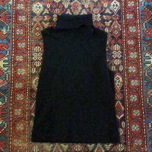 Sleeveless Black Turtleneck Sweater- size M